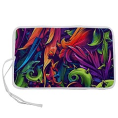 Colorful Floral Patterns, Abstract Floral Background Pen Storage Case (s) by nateshop