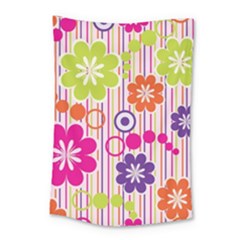 Colorful Flowers Pattern Floral Patterns Small Tapestry by nateshop