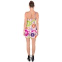 Colorful Flowers Pattern Floral Patterns One Shoulder Ring Trim Bodycon Dress View2