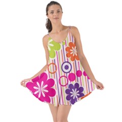 Colorful Flowers Pattern Floral Patterns Love The Sun Cover Up by nateshop