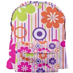 Colorful Flowers Pattern Floral Patterns Giant Full Print Backpack by nateshop