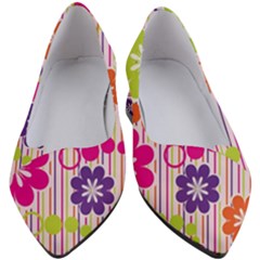 Colorful Flowers Pattern Floral Patterns Women s Block Heels 