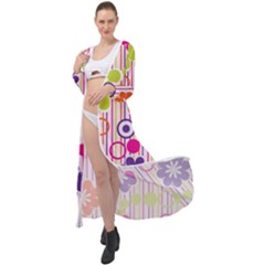 Colorful Flowers Pattern Floral Patterns Maxi Chiffon Beach Wrap