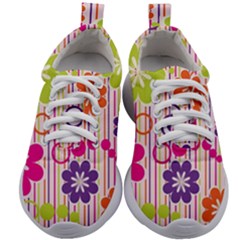 Colorful Flowers Pattern Floral Patterns Kids Athletic Shoes by nateshop