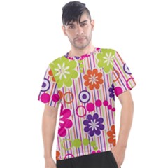 Colorful Flowers Pattern Floral Patterns Men s Sport Top by nateshop