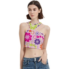 Colorful Flowers Pattern Floral Patterns Cut Out Top by nateshop