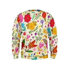 Colorful Flowers Pattern, Abstract Patterns, Floral Patterns Kids  Sweatshirt by nateshop