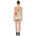 Colorful Flowers Pattern, Abstract Patterns, Floral Patterns One Shoulder Ring Trim Bodycon Dress View2