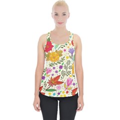 Colorful Flowers Pattern, Abstract Patterns, Floral Patterns Piece Up Tank Top by nateshop