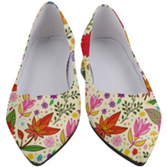 Colorful Flowers Pattern, Abstract Patterns, Floral Patterns Women s Block Heels 