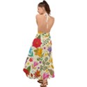 Colorful Flowers Pattern, Abstract Patterns, Floral Patterns Backless Maxi Beach Dress View2