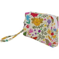 Colorful Flowers Pattern, Abstract Patterns, Floral Patterns Wristlet Pouch Bag (small) by nateshop