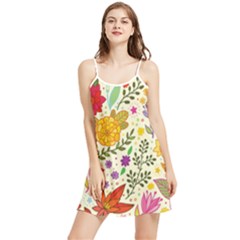 Colorful Flowers Pattern, Abstract Patterns, Floral Patterns Summer Frill Dress by nateshop