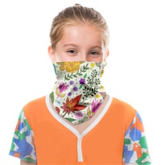 Colorful Flowers Pattern, Abstract Patterns, Floral Patterns Face Covering Bandana (kids) by nateshop