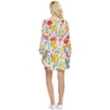 Colorful Flowers Pattern, Abstract Patterns, Floral Patterns Tiered Long Sleeve Mini Dress View2