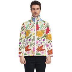 Colorful Flowers Pattern, Abstract Patterns, Floral Patterns Men s Bomber Jacket