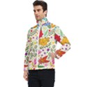 Colorful Flowers Pattern, Abstract Patterns, Floral Patterns Men s Bomber Jacket View3