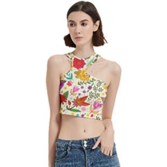 Colorful Flowers Pattern, Abstract Patterns, Floral Patterns Cut Out Top by nateshop