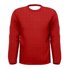 Ed Lego Texture Macro, Red Dots Background, Lego, Red Men s Long Sleeve T-shirt by nateshop