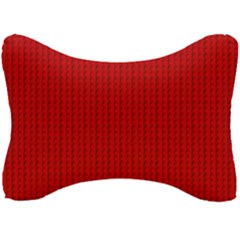 Ed Lego Texture Macro, Red Dots Background, Lego, Red Seat Head Rest Cushion by nateshop