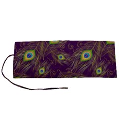 Feathers, Peacock, Patterns, Colorful Roll Up Canvas Pencil Holder (s)