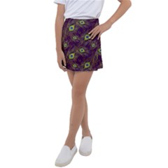 Feathers, Peacock, Patterns, Colorful Kids  Tennis Skirt by nateshop