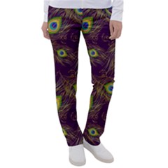 Feathers, Peacock, Patterns, Colorful Women s Casual Pants