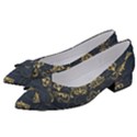 Floral Damask Pattern Texture, Damask Retro Background Women s Bow Heels View2