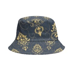 Floral Damask Pattern Texture, Damask Retro Background Inside Out Bucket Hat by nateshop