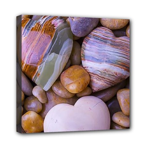 Hearts Of Stone, Full Love, Rock Mini Canvas 8  X 8  (stretched) by nateshop