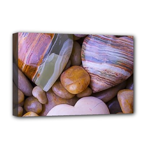 Hearts Of Stone, Full Love, Rock Deluxe Canvas 18  X 12  (stretched) by nateshop