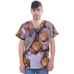 Hearts Of Stone, Full Love, Rock Men s V-neck Scrub Top