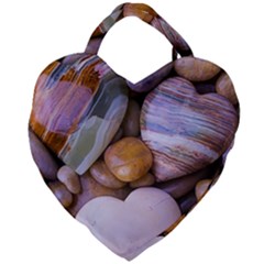 Hearts Of Stone, Full Love, Rock Giant Heart Shaped Tote by nateshop