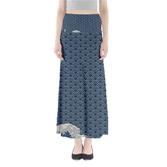 Kanagawa, Hokusai, Japanese Art, Full Length Maxi Skirt by nateshop