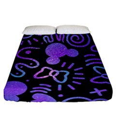 Multicolor Disney , Corazones, Mouse Fitted Sheet (california King Size) by nateshop