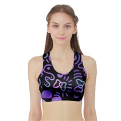 Multicolor Disney , Corazones, Mouse Sports Bra With Border