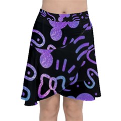 Multicolor Disney , Corazones, Mouse Chiffon Wrap Front Skirt by nateshop