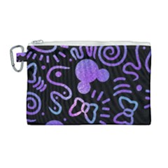 Multicolor Disney , Corazones, Mouse Canvas Cosmetic Bag (large)