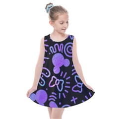 Multicolor Disney , Corazones, Mouse Kids  Summer Dress by nateshop