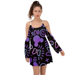 Multicolor Disney , Corazones, Mouse Boho Dress by nateshop