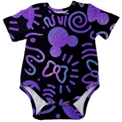 Multicolor Disney , Corazones, Mouse Baby Short Sleeve Bodysuit