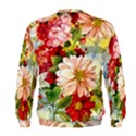 Painted Flowers Texture, Floral Background Men s Sweatshirt View2