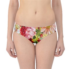 Painted Flowers Texture, Floral Background Hipster Bikini Bottoms by nateshop