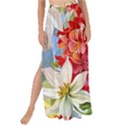 Painted Flowers Texture, Floral Background Maxi Chiffon Tie-Up Sarong View1