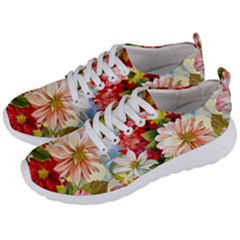 Painted Flowers Texture, Floral Background Men s Lightweight Sports Shoes by nateshop