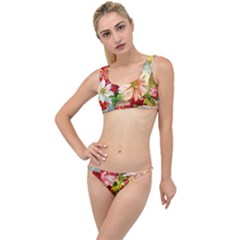 Painted Flowers Texture, Floral Background The Little Details Bikini Set by nateshop