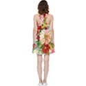 Painted Flowers Texture, Floral Background Inside Out Racerback Dress View4