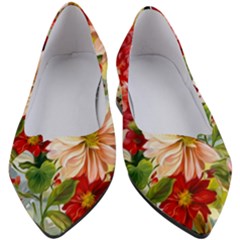 Painted Flowers Texture, Floral Background Women s Block Heels  by nateshop