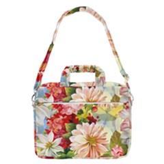 Painted Flowers Texture, Floral Background Macbook Pro 13  Shoulder Laptop Bag  by nateshop