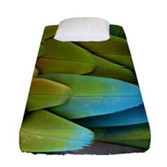 Parrot Feathers Texture Feathers Backgrounds Fitted Sheet (single Size) by nateshop